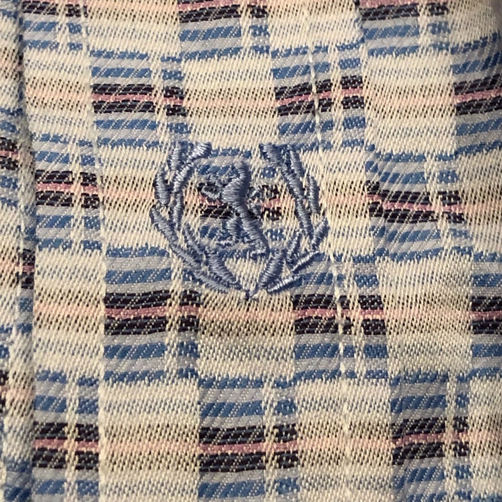 Bugatchi Button Down Blue And Red Plaid Shirt, Si… - image 5